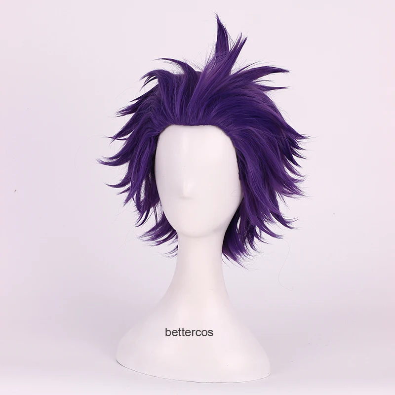 My Boku no Hero Academy Shinsou Hitoshi Shinso Косплей парики короткие темно-фиолетовые термостойкие синтетические волосы парик+ парик