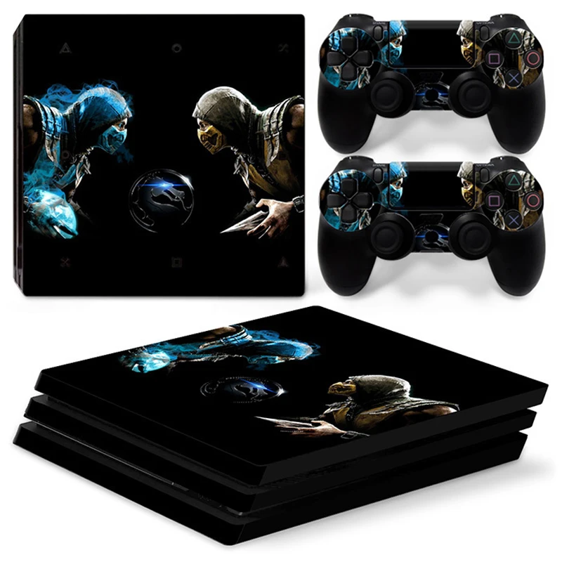 Защитная виниловая наклейка GAMEGENIXX полный набор для консоли PS4 Pro и 2 контроллера -