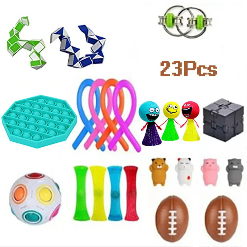 

Fidget Anti Stress Toy Set Stretchy Strings Mesh Marble Sensory Stress Relief Toys Relief Gift for Adults Girl Children