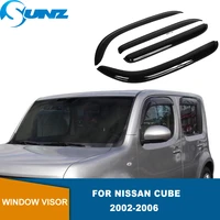 window visor for nissan cube 2002 2003 2004 2005 2006 light transmission tape on weathershields rain guards sun rain deflectors