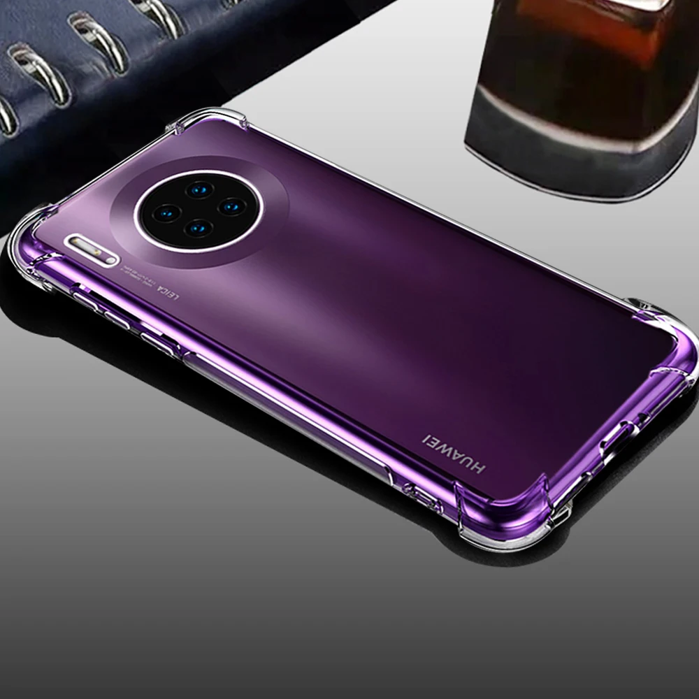Мягкие прозрачные чехлы из ТПУ на заднюю панель телефона чехол для huawei mate 30 pro lite