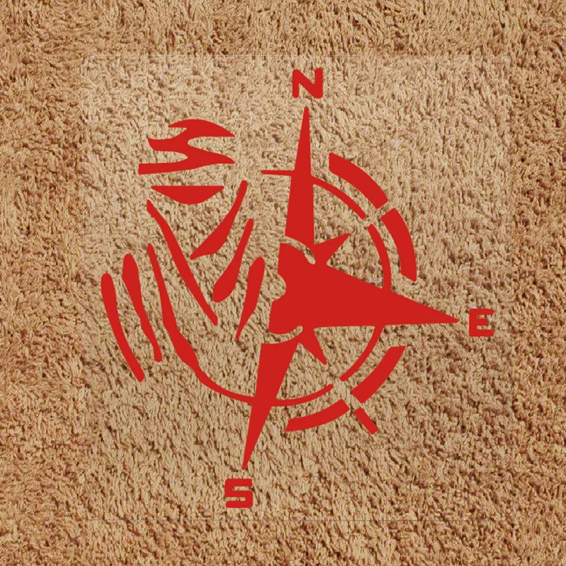 Модная индивидуальная наклейка с компасом, водонепроницаемая Светоотражающая наклейка на автомобиль, 17,8 см x 20 см