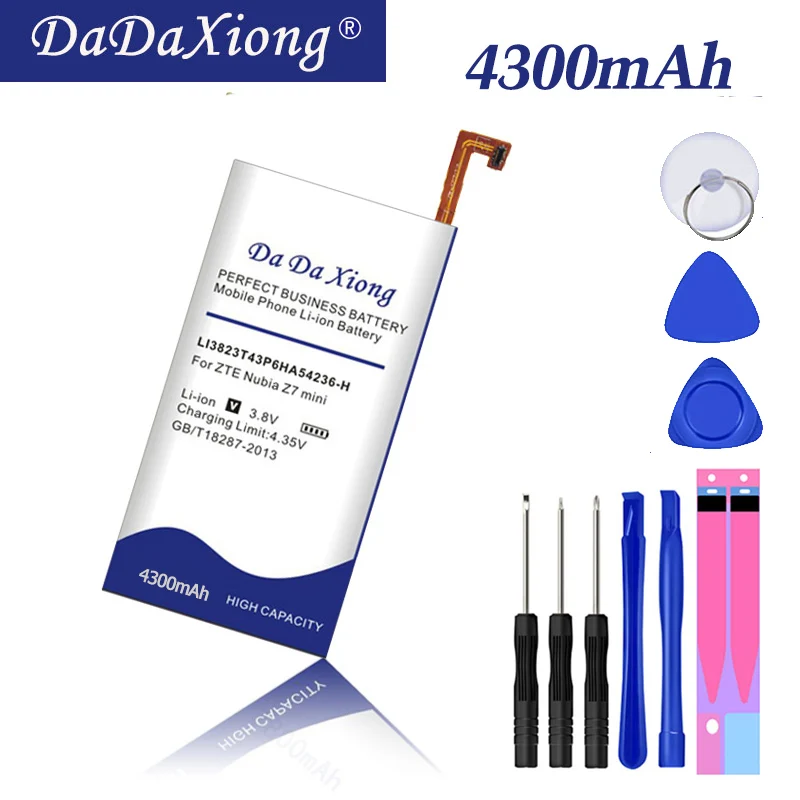 Аккумулятор DaDaXiong 4300 мАч LI3823T43P6hA54236-H для ZTE Nubia Z7 Mini NX507J Blade S6 5 0 дюйма G717C G718C |