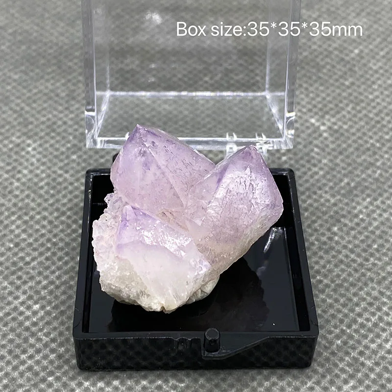 

Натуральный Аметист, кварцевый кристалл, кластеры и кристаллы, Исцеляющие кристаллы, кварцевые драгоценные камни + коробка 3,5 см