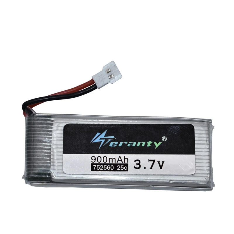 3,7 V 900mah lipo аккумулятор для X5 X5C X5SC 8807 8807W A6 A6W M68 Rc Квадрокоптер запасные части 3,7 v дроны батарея 752560 - Цвет: Черный