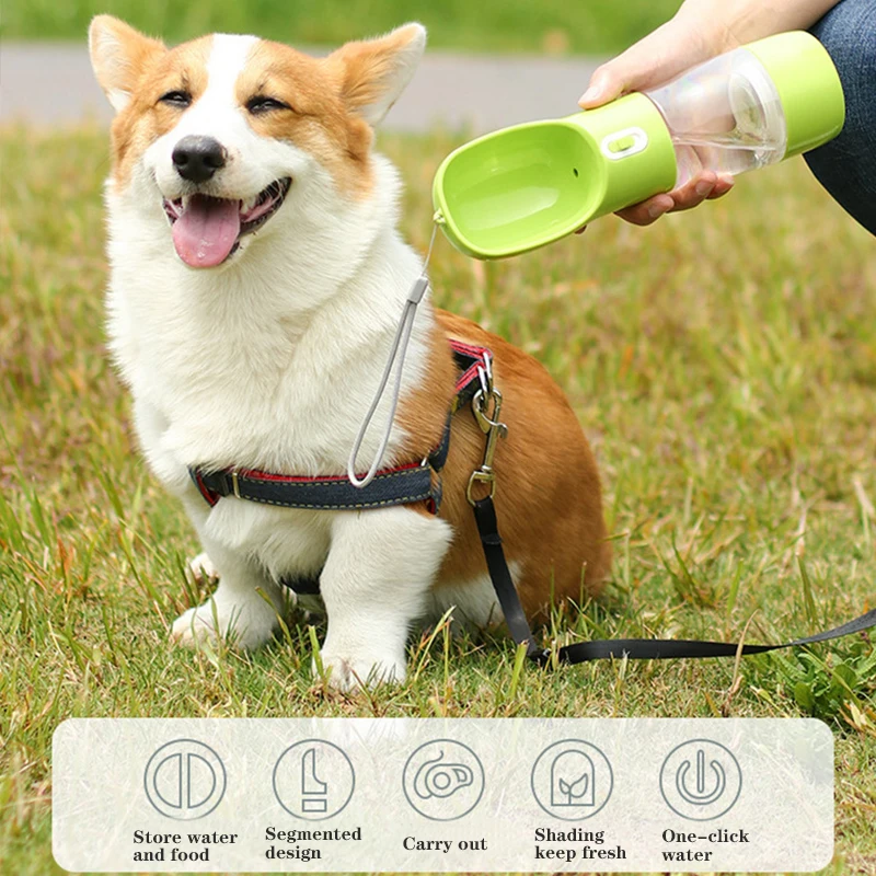 Multifunction Dog Food Water Feeder Drinking Bowl Portable Pet Bottle For Dogs Puppy Cat Dispenser Products |