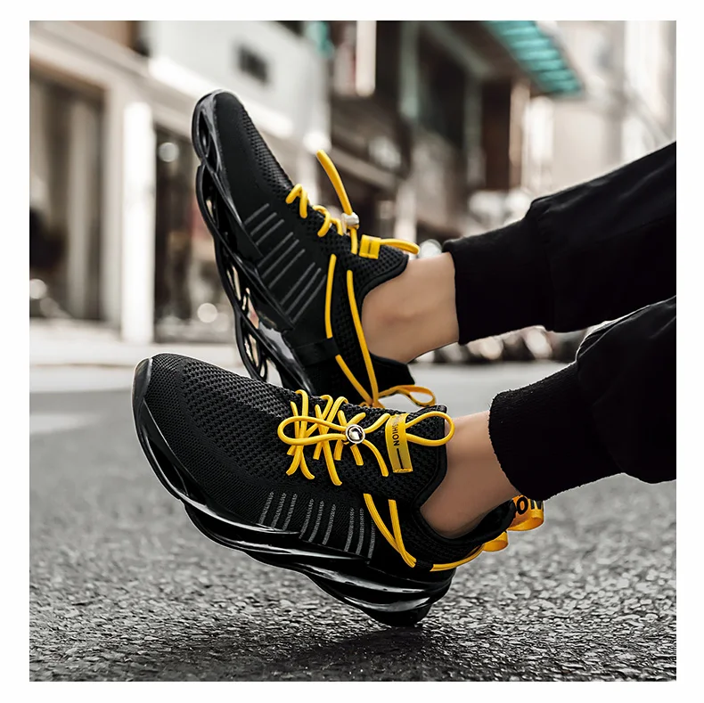 Mens Athletic Walking Running Shoes Blade Sneakers Mesh Training Sport Trail Running Shoes for Man Jogging Non Slip Tennis Shoe