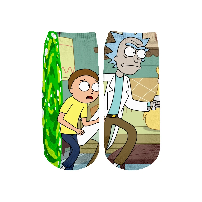 22 Новейшие Rick and Morty 3D печатных мультфильм милые короткие носки для мужчин женщин harajuku корейские носки RS-007 - Цвет: 22