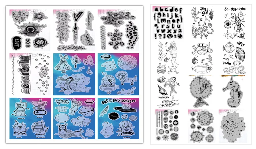 

Фон чистый штамп для скрапбукинга прозрачный силиконовый резиновый DIY Фотоальбом Декор 301