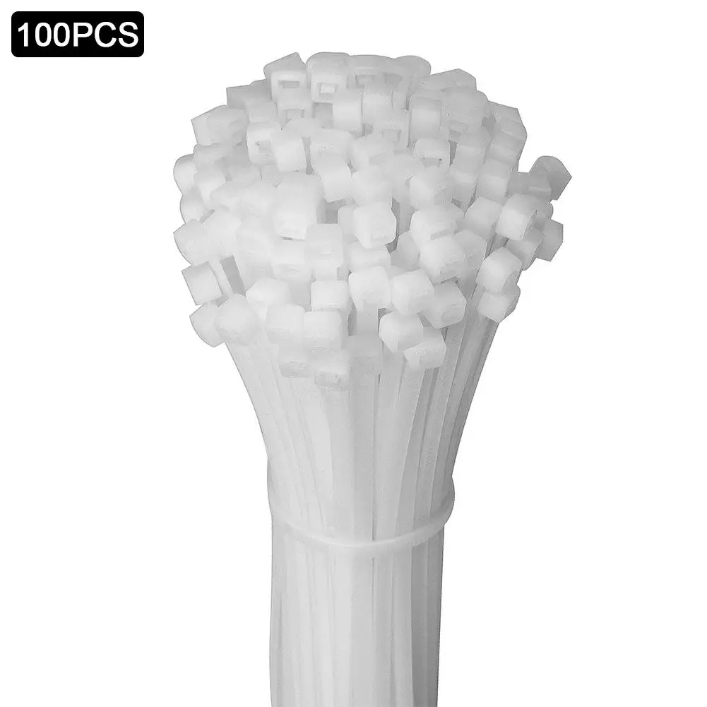 100 шт. кабель на молнии сверхмощный Премиум кабельные стяжки прочность