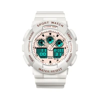 fashion women sport watches waterproof ladies student multifunctional wristwatch led digital quartz white watch girl clock
