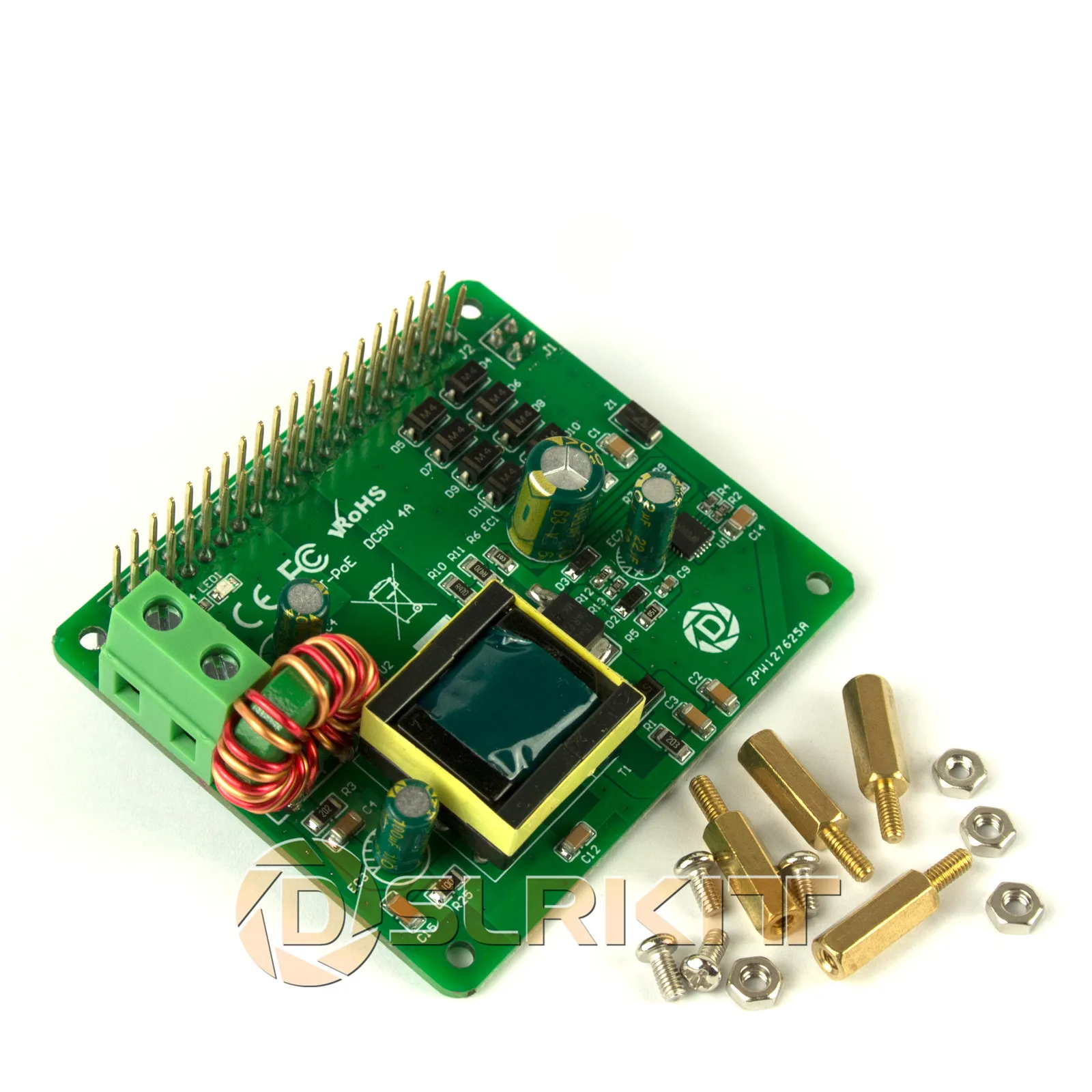 DSLRKIT 5V 3A 4A PoE HAT Raspberry Pi 4 4B 3B + Plus 802.3at Power Over Ethernet|Аксессуары для демонстрационных
