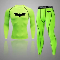 2021 mens thermal underwear set mma tactics leggings solid color costume compress fitness long johns men running suit men
