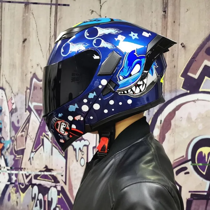 Оригинальные мотоциклетные шлемы GXT с откидной крышкой двойные линзы высокое