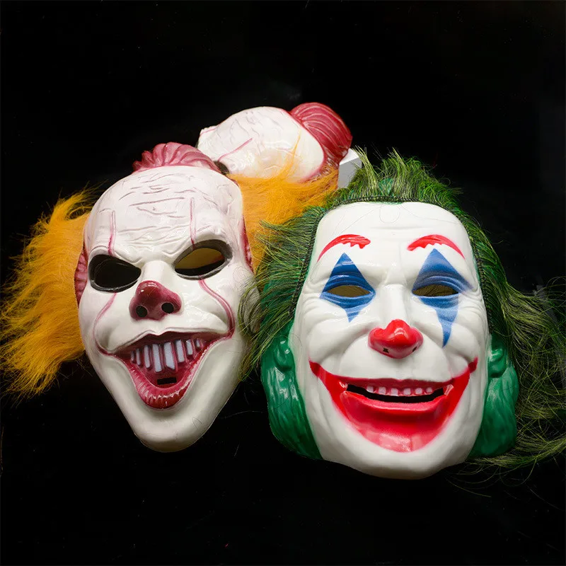 Страшная твердая пластиковая маска из фильма парик костюм для вечеринки клоуна DC