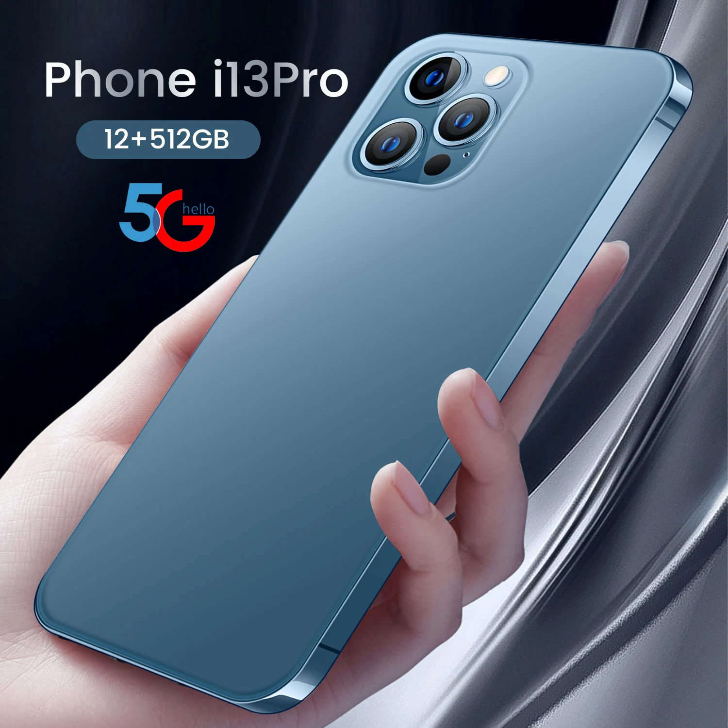 

Смартфон i13 Pro, 6,7 дюйма, Android 10, 6800 мАч, 12 Гб + 512 ГБ, две SIM-карты