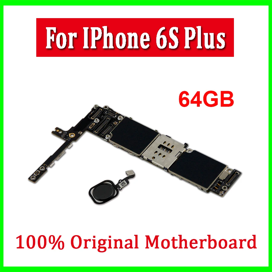 16 Гб/64 Гб/128 ГБ для iphone 6s plus материнская плата с Touch ID разблокированная Plus