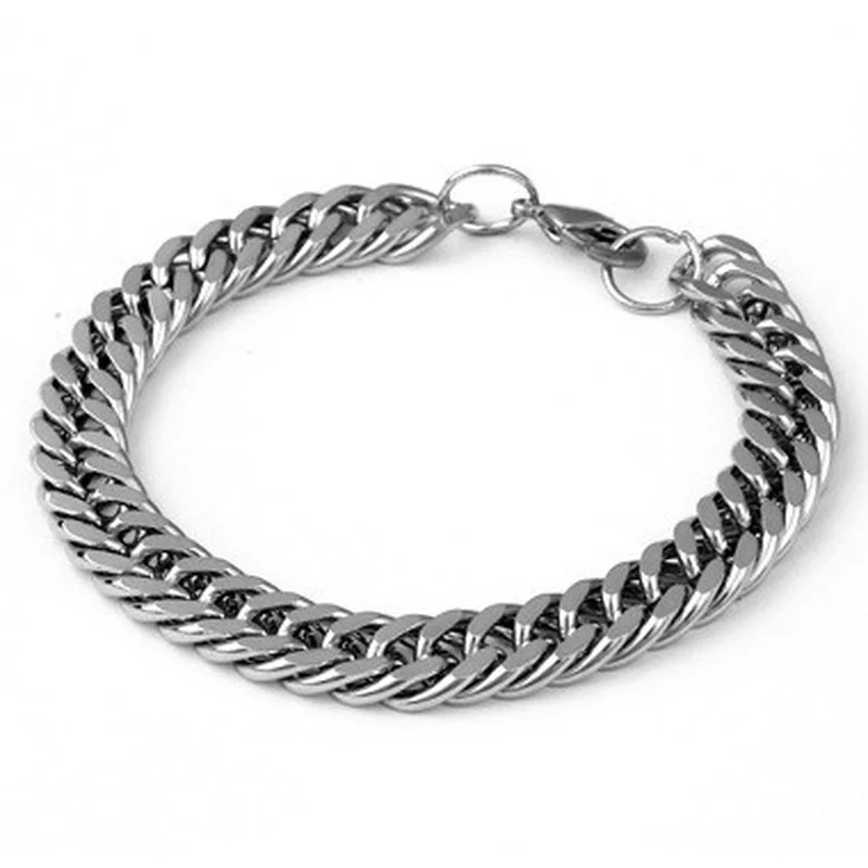 

Fashion Metal Cuban Chain Men's Bracelet Bracelet Hip Hop Rock Punk Party Club Jewelry Accessories 2021 Bracelet Trend