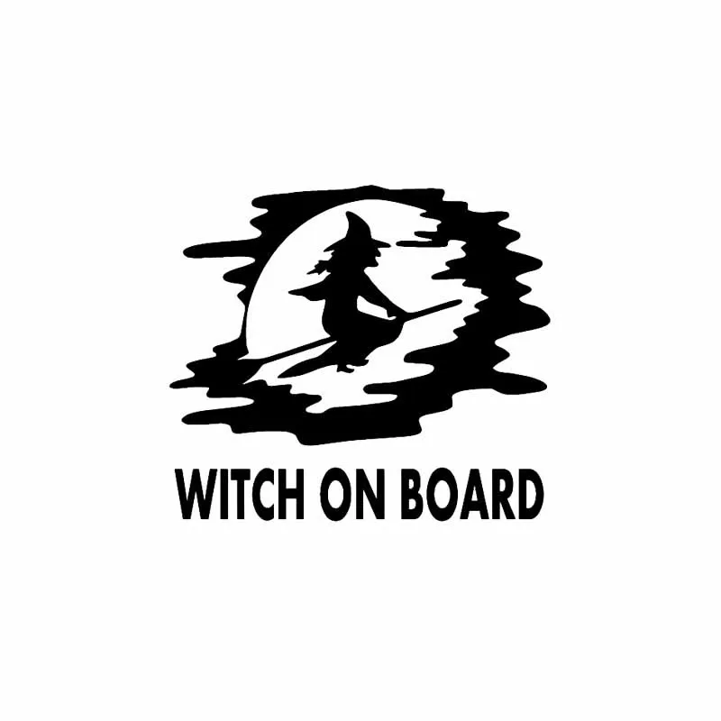 

WITCH ON BOARD Funny Car Sticker Windshield Bumper Motorcycle Decor High Quality KK Vinyl Scratches Waterproof PVC