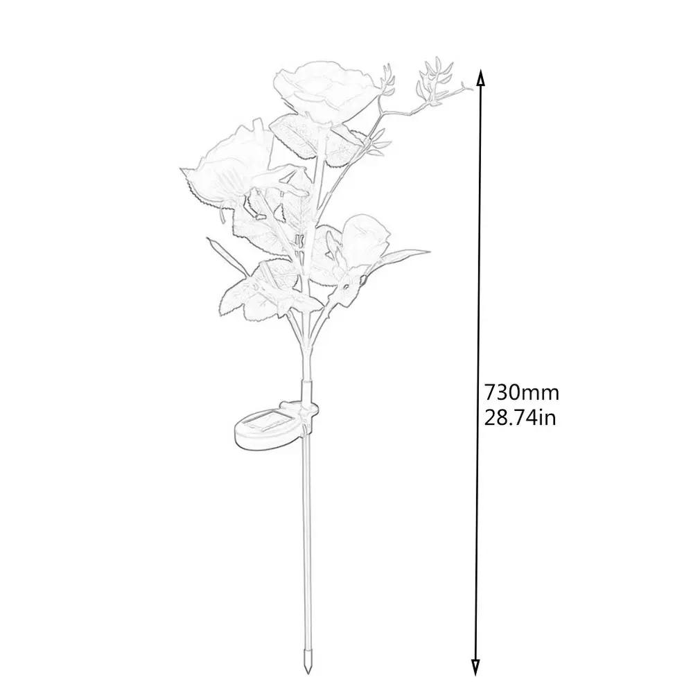 3 солнечного розового света открытый сад Led наземная вставка искусственный