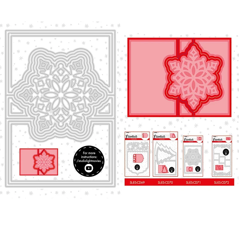 

Christmas Snowflake Dies Scrapbooking Metal Cutting Dies Scrapbooking New Arrival 2021 Stencils for Decoration Arts