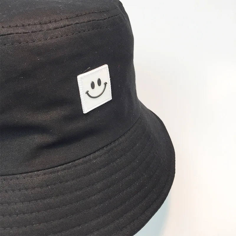 Женская панама со смайликом летняя Панама с плоским солнцезащитным козырьком