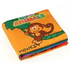 Мягкая тканевая книга для обучения младенцев, Обучающая книга с животными из мультфильмов, Нетоксичная тканевая книга, История детской игрушки