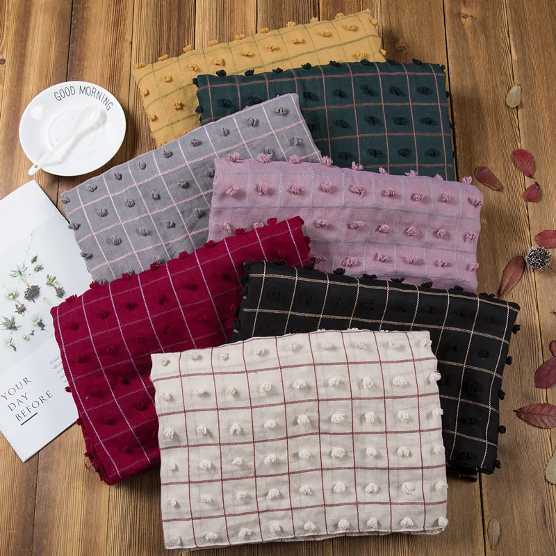 Хлопковый шарф женские шелковые шарфы мяч сплошной цвет Тонкий участок