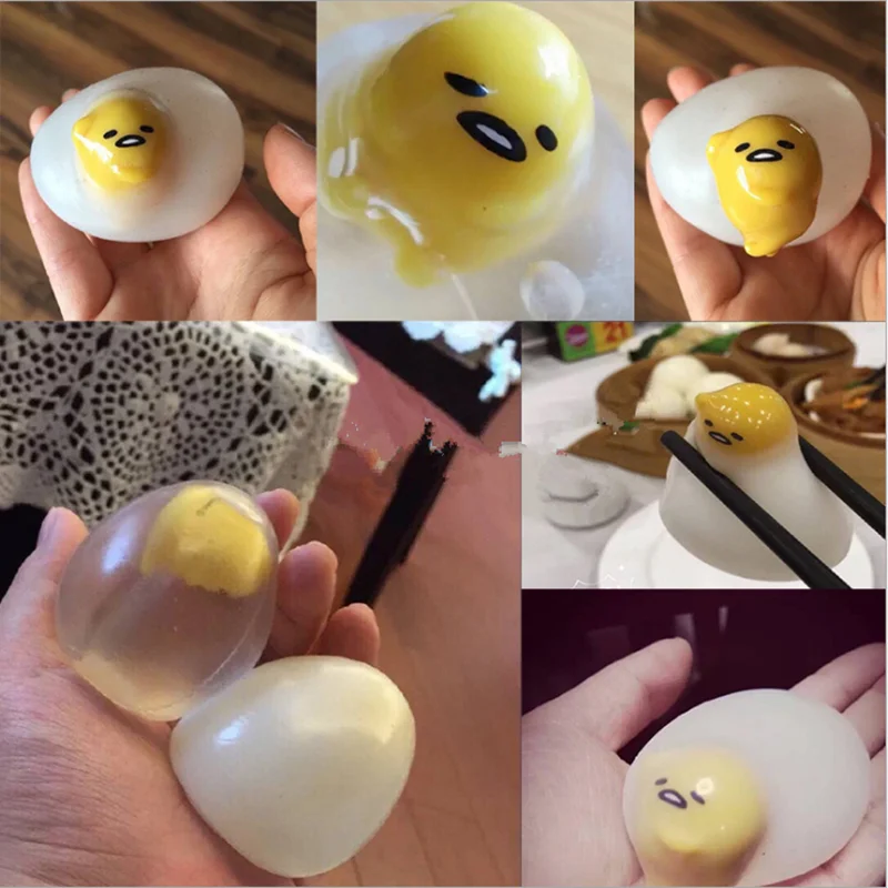 

10pcs Funny Surprise Eggs Japanese Egg Yolk squishy Stress Water Egg Hot gag gifts kids squeeze toy Venting ball