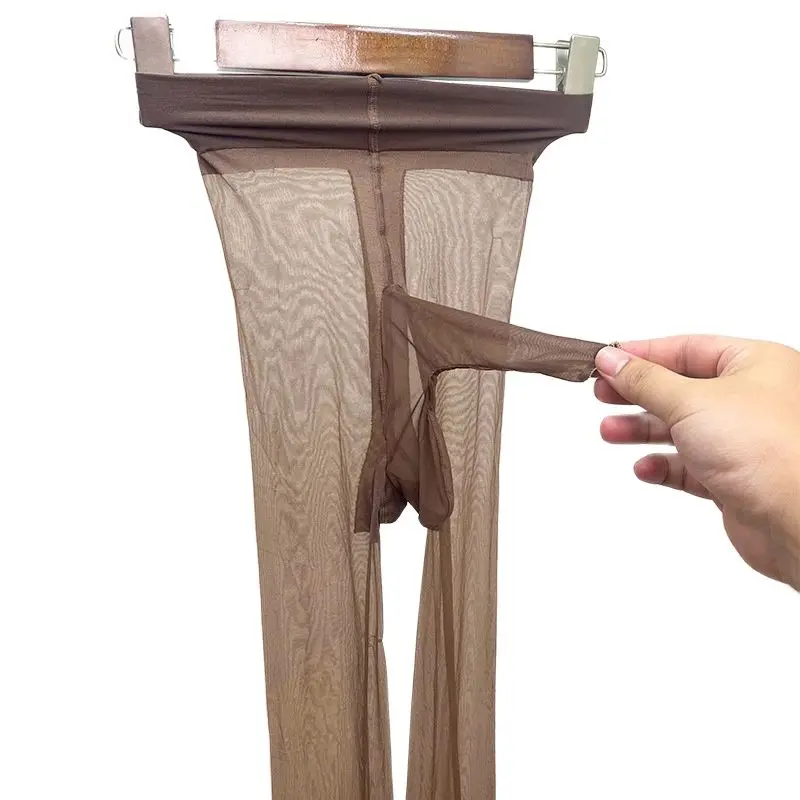 Колготки мужские прозрачные пикантное нижнее белье тонкие шелковые леггинсы с