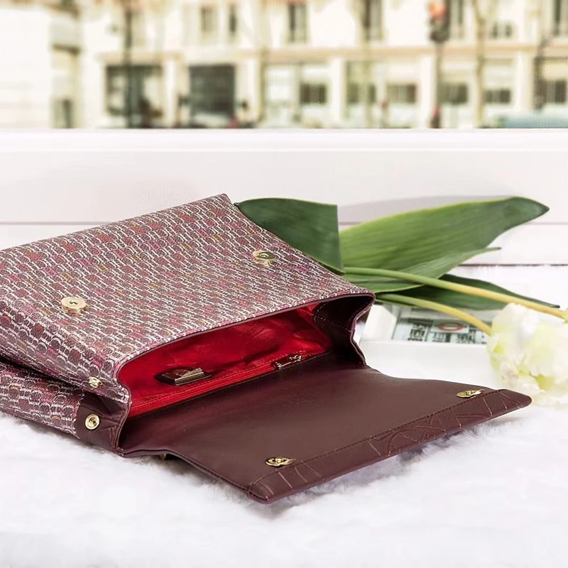 

2021 New Fashion 100% Genuine Leather Trapeze Bag for Women Single Shoulder Messenger Flap Bags Ladies Fashionable Purses Bolsa