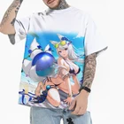 Белая футболка с принтом и коротким рукавом