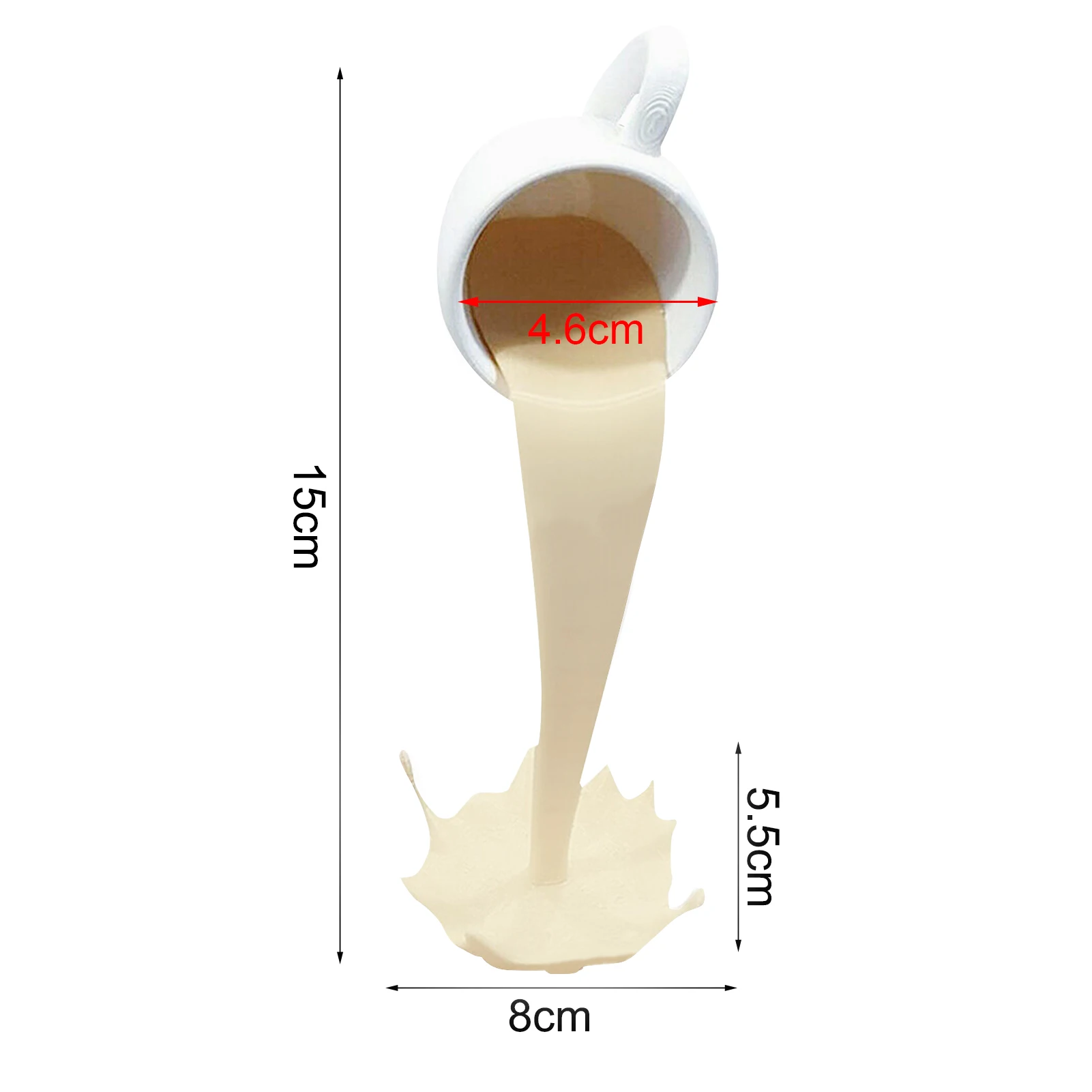 

Floating Spilling Coffee Cup Sculpture Kitchen Decoration Spilling Magic Pouring Splash Creative Coffee Mug Home Decoration