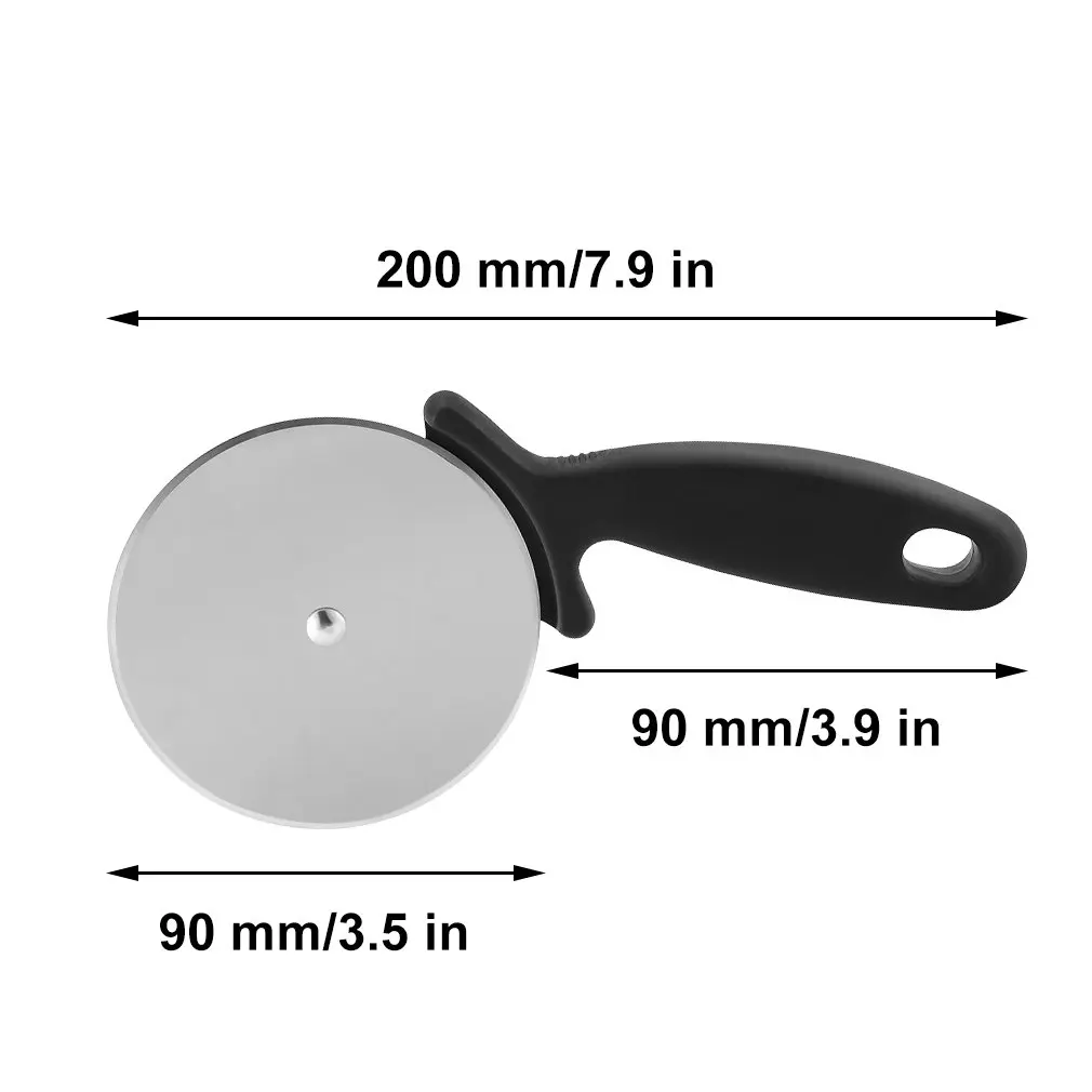 

Stainless Steel Pizza Cutter with Anti-Skid Handle Pizza Wheel Slicer Kitchen Pizza Tool Dishwasher Safe