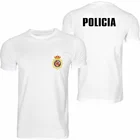 Новая мужская повседневная футболка, футболка с надписью Испании, национальной полиции Испании, полицейской команды Испании, команды анти-райот, особой силы, футболки 5X