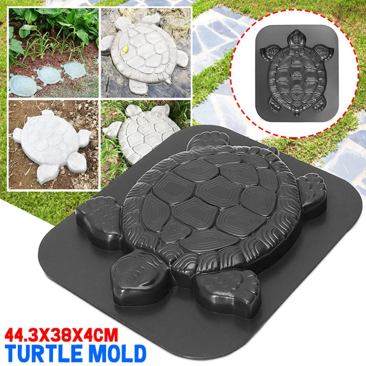 

Turtle Stepping Stone Mold Concrete Cement Mould ABS Tortoise Garden Path Pavement Mould Paving Cement Brick Molds