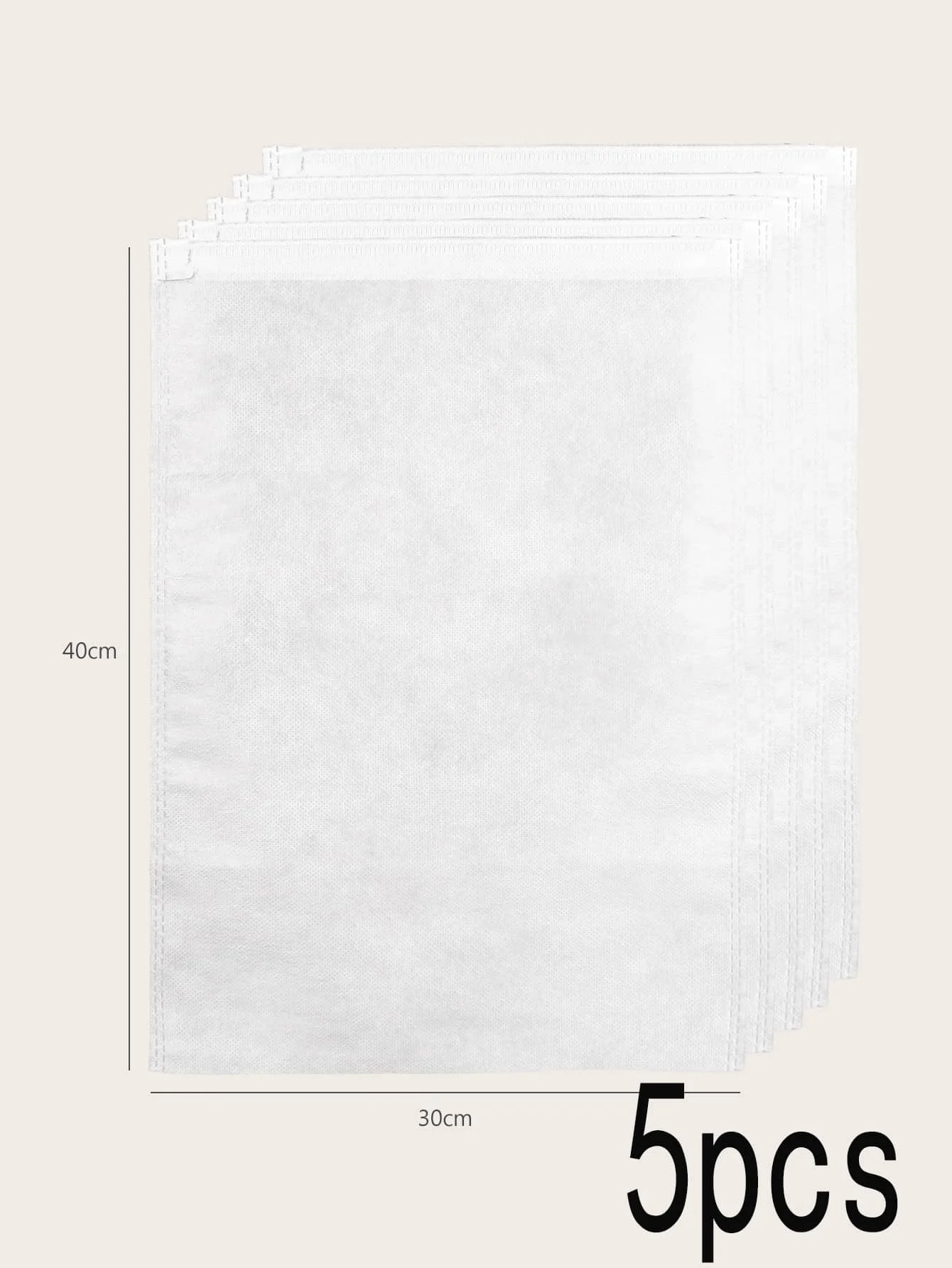 

5pcs Solid Color Shoe Storage Bag one-size White 5 pcs Non-woven Fabric 100% Non-woven FabricTravel Packing Cubes