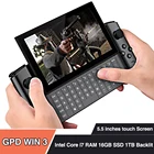 Портативный игровой ноутбук GPD WIN 3, WIN3, мини-ноутбук с сенсорным экраном, процессор Intel Core i5 i7, ОЗУ 16 Гб SSD, 1 ТБ, сенсорная клавиатура с подсветкой