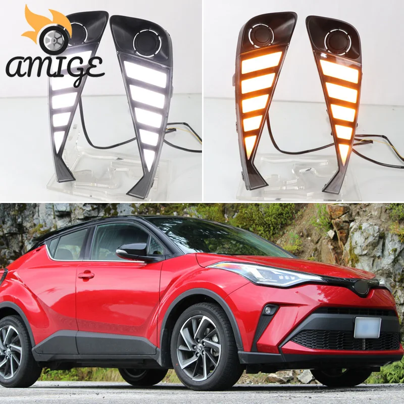 Автомобильный светодиодный DRL головной светильник для Toyota C HR ЧР 2020 2021 включение