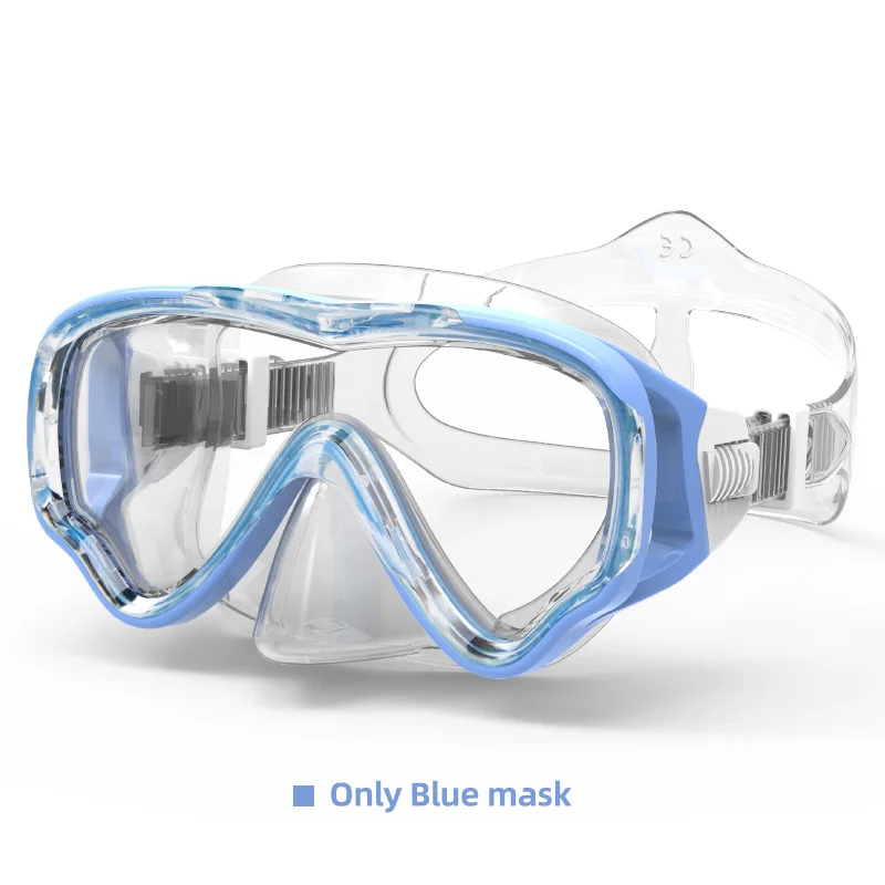 Only blue mask COPOZZ маска для дайвинга, для детей, полное лицо, HD, анти-туман, маска для подводного плавания, Набор масок для плавания, одежда для дайвинга - Цвет: Only blue mask
