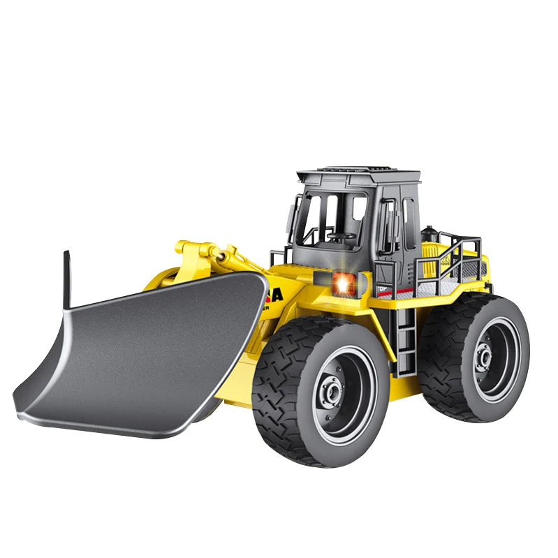 

1:18 литья под давлением снегоочиститель 2,4 г р/у бульдозер 6-канальный 4WD сплав снегоуборочная машина инженерный транспорт для детей игрушки