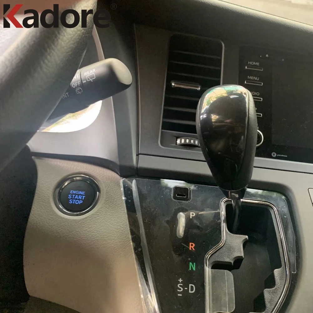 Для Toyota Sienna 2019 2020 ABS углеродное волокно интерьерная Коробка передач в стиле