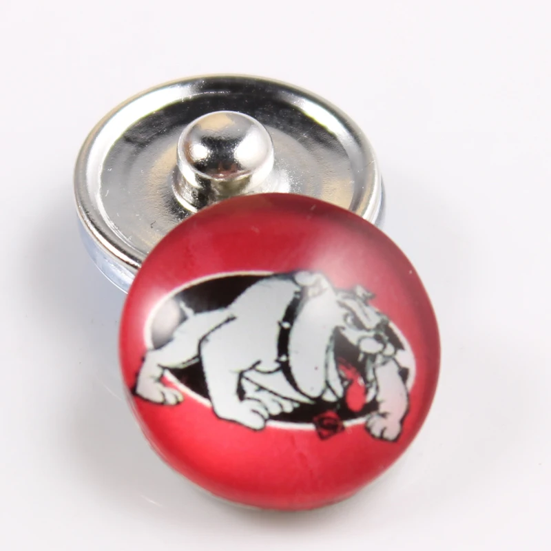 20 шт./лот кнопки Подвески в виде грузинского бульдога университетский Футбол