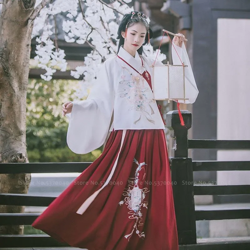 Женское платье юбка ханьфу традиционный китайский костюм Тан сценический для