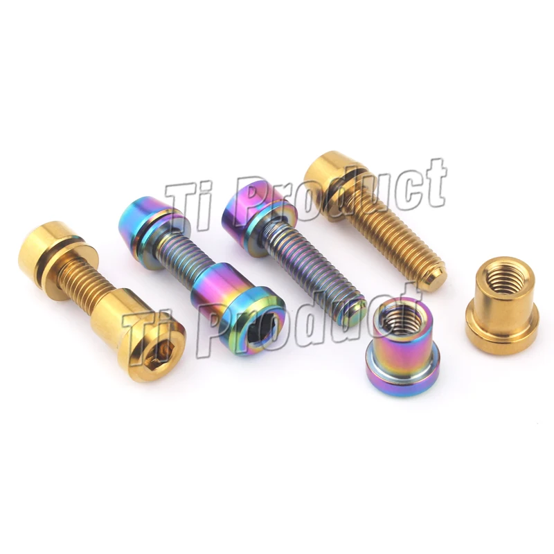 Титановые болты GR5 M5X16 M5 X18 m5x20 мм Forking запорные + гайки для стержня 3t винты из