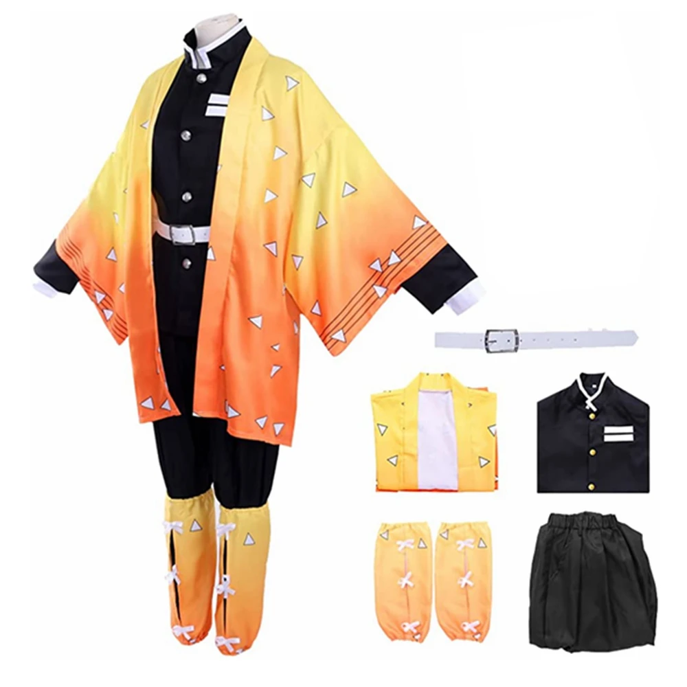 Костюм-кимоно для детей и взрослых агатсума зенитсу из аниме рассекающий демонов