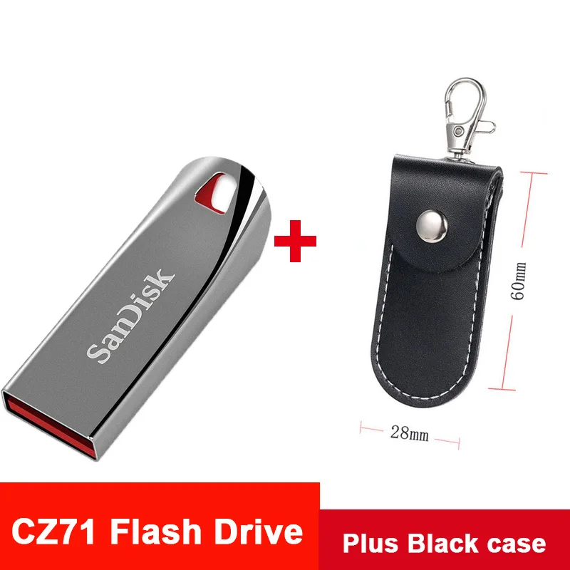 CZ71 plus case SanDisk usb флешка cle usb флеш-накопитель флэш-накопитель 64 ГБ 32 ГБ Флешка карта памяти 16 Гб otg флеш-накопитель с lightning для iphone iPod диск на ключ флешки карта памяти презервативы флеш накопитель юсб флешка - Цвет: CZ71 plus case