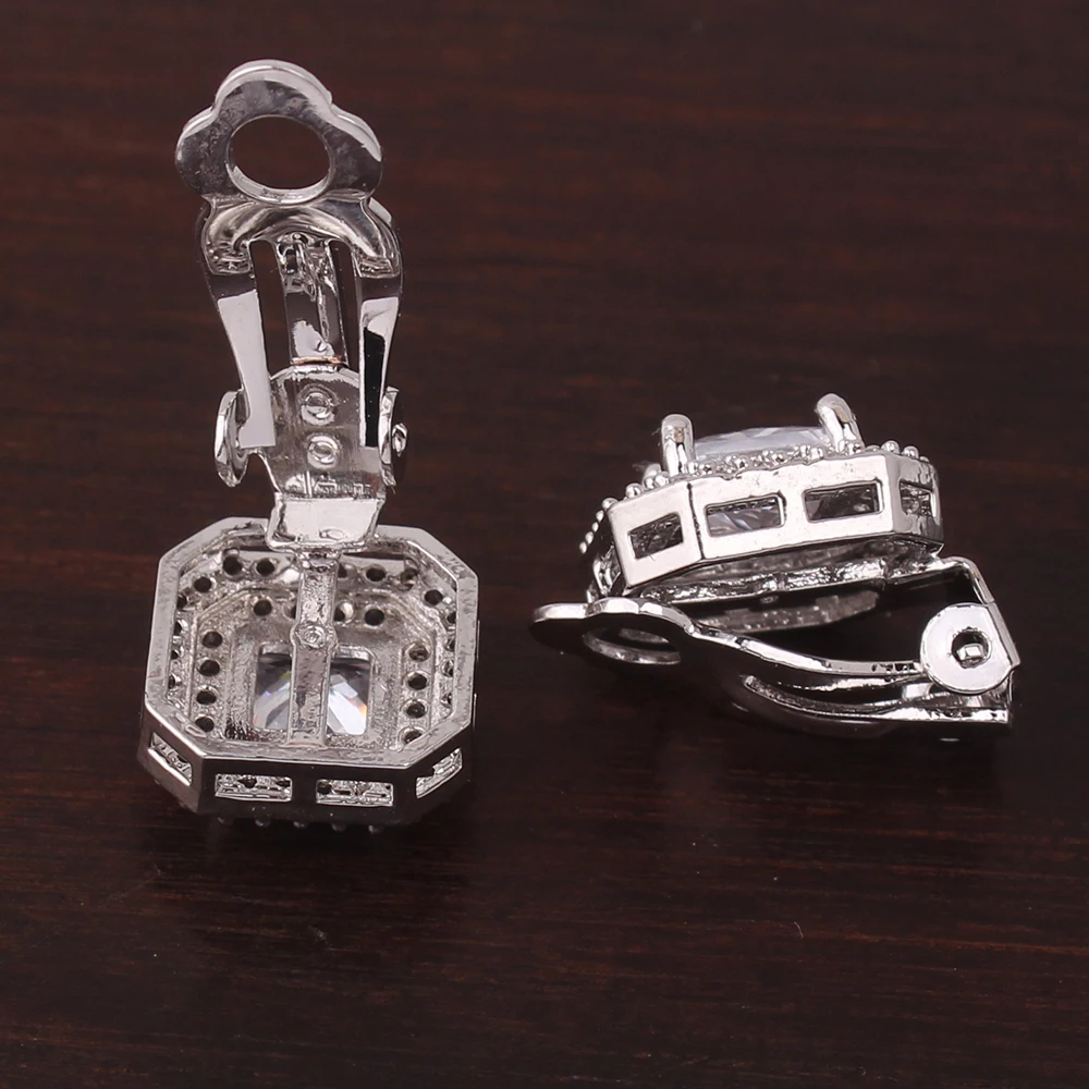 Бренд GRACE JUN горячая Распродажа серьги-клипсы с фианитом ААА женские