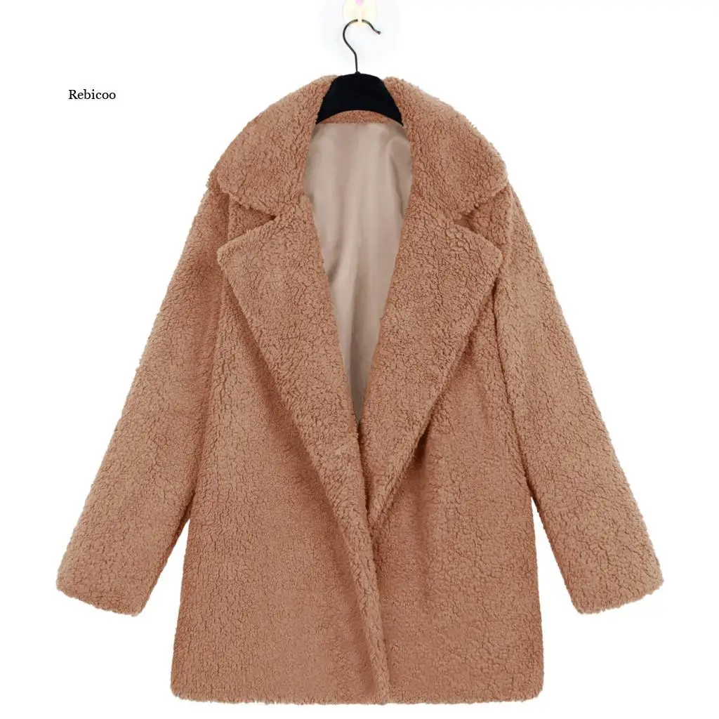 

Faux Fur Coat Fleece Sweatshirts Cardigan Female Autumn Winter Coat Women Overcoat Plush Jacket Mujer Chaqueta Mujer