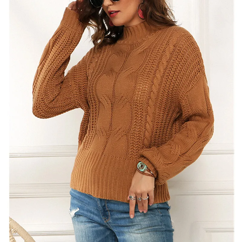 Неоновый свитер Женский вязаный цвета фуксии розовый однотонная водолазка с